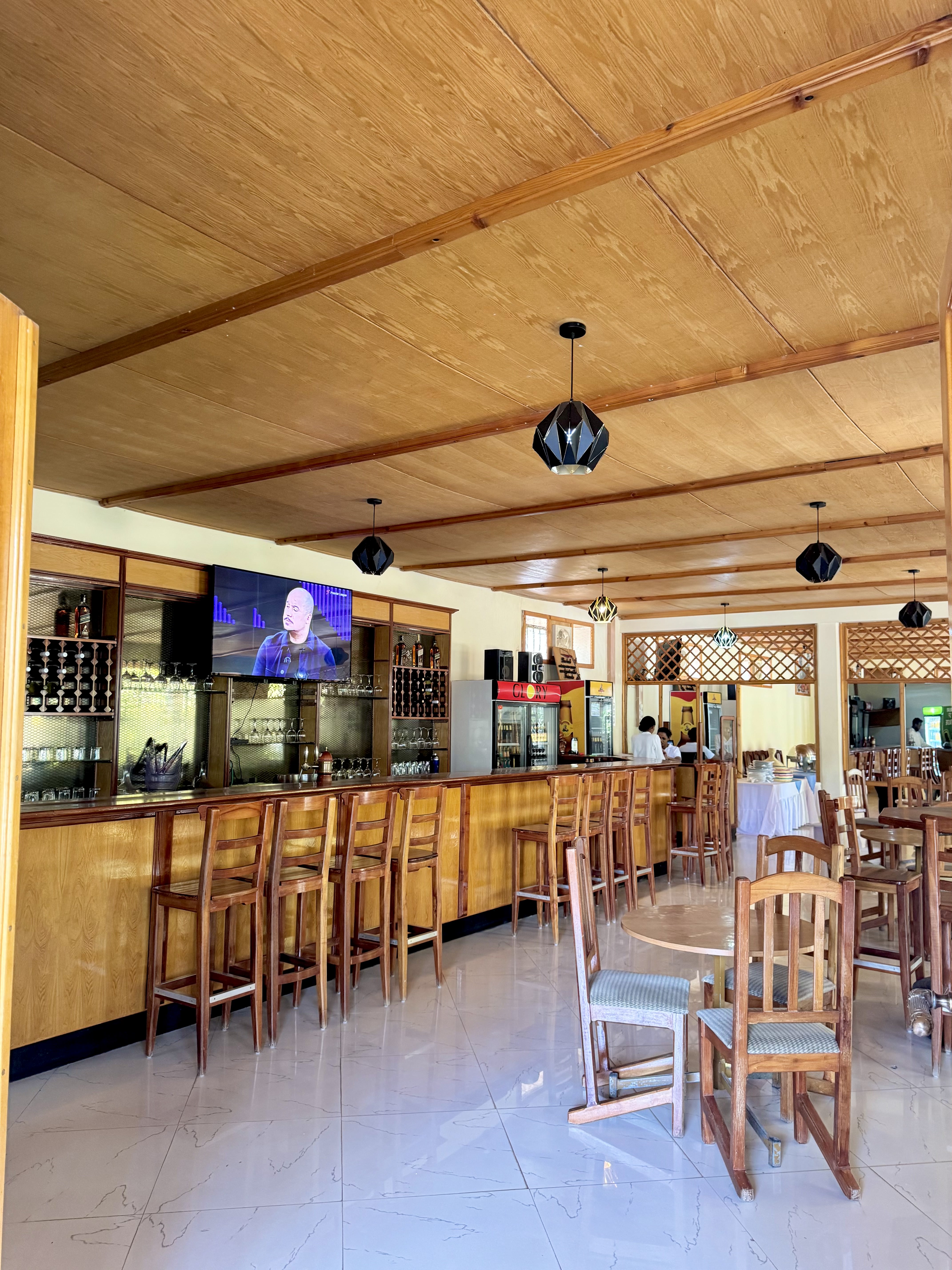 Bar service with local and imported drinks